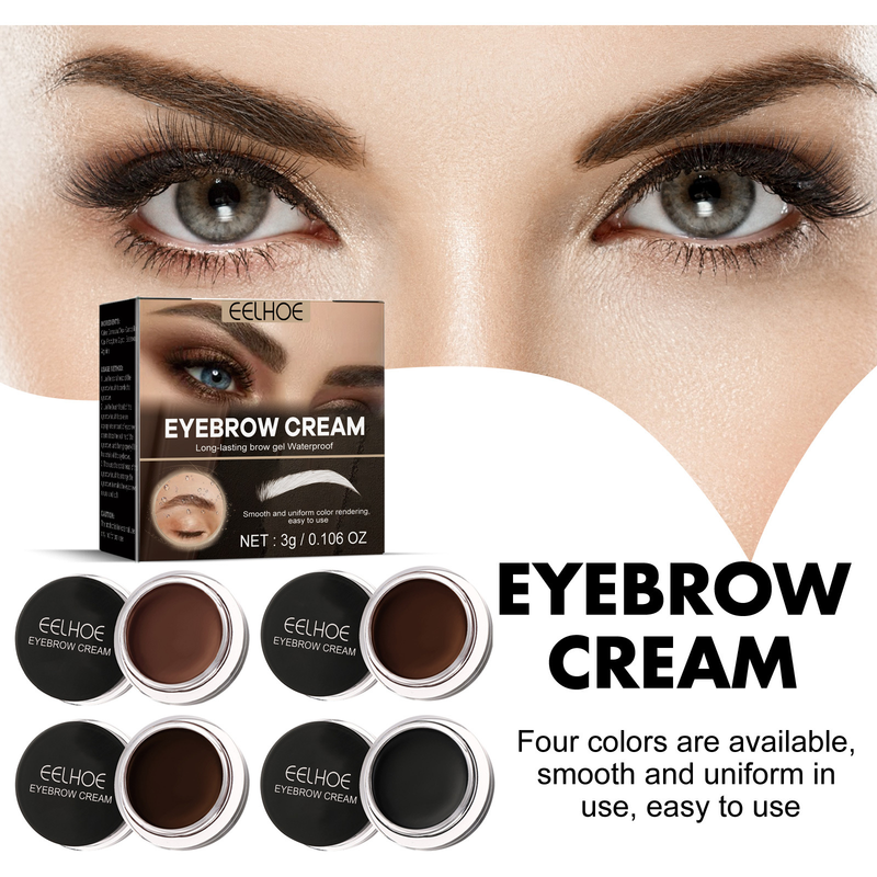 EELHOE three-dimensional eyebrow dyeing eyebrow cream for women, waterproof and sweat-proof, long-lasting, non-fading, non-fading eyebrow cream_voghion.com