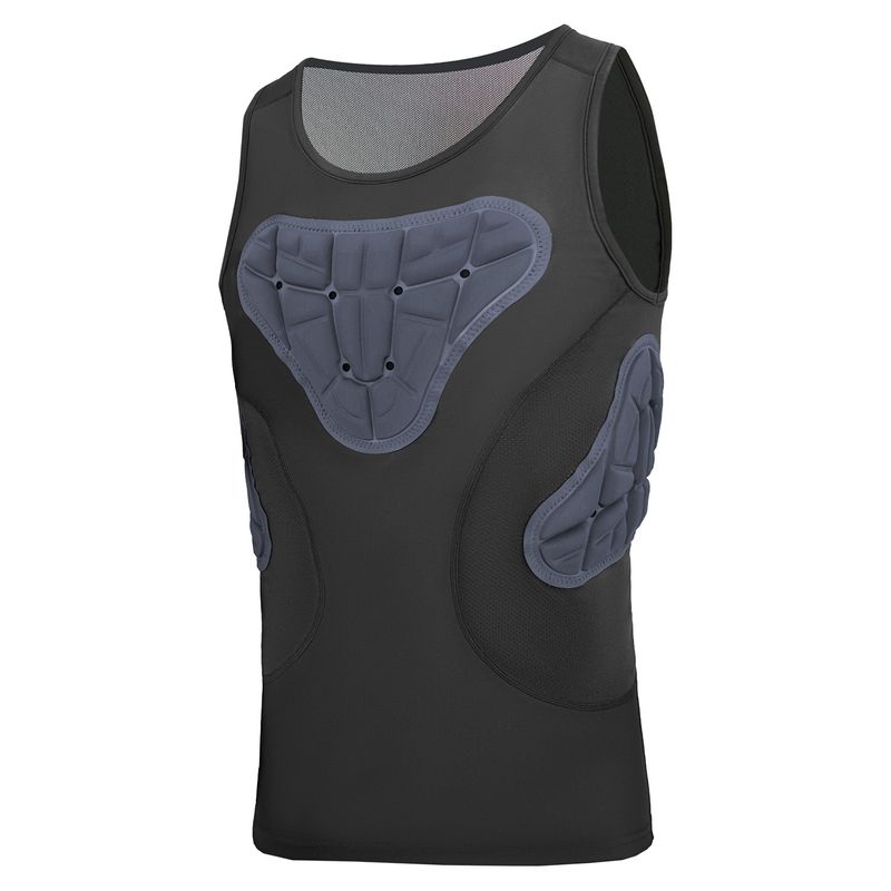 Maglia da portiere da calcio professionale resistente agli urti e attrezzatura protettiva multi-sport – Maglia a compressione a maniche lunghe con imbottitura in EVA a nido d'ape_voghion.com
