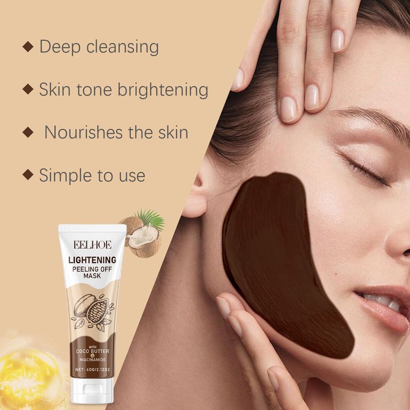 EELHOE Chocolate Nicotinamide Tear off Moisturizing, Brightening and Moisturizing facial mask_voghion.com