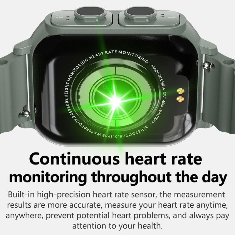 N22 2 in 1 1.96 inch HD Display Sport Bluetooth Call Earphone Smart Watch(Orange)_voghion.com