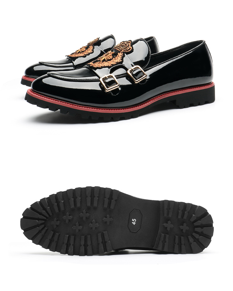 British Leather Breathable Business Dress, Spring Autumn Season, Men's One Legged Monk Shoes, Casual And Versatile_voghion.com
