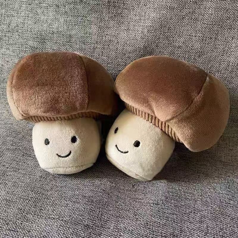 Jucărie de pluș cu ciuperci Shiitake, umplută cu animale, jucărie pentru copii, jucărie de pluș, simulare, ciuperci mici_voghion.com