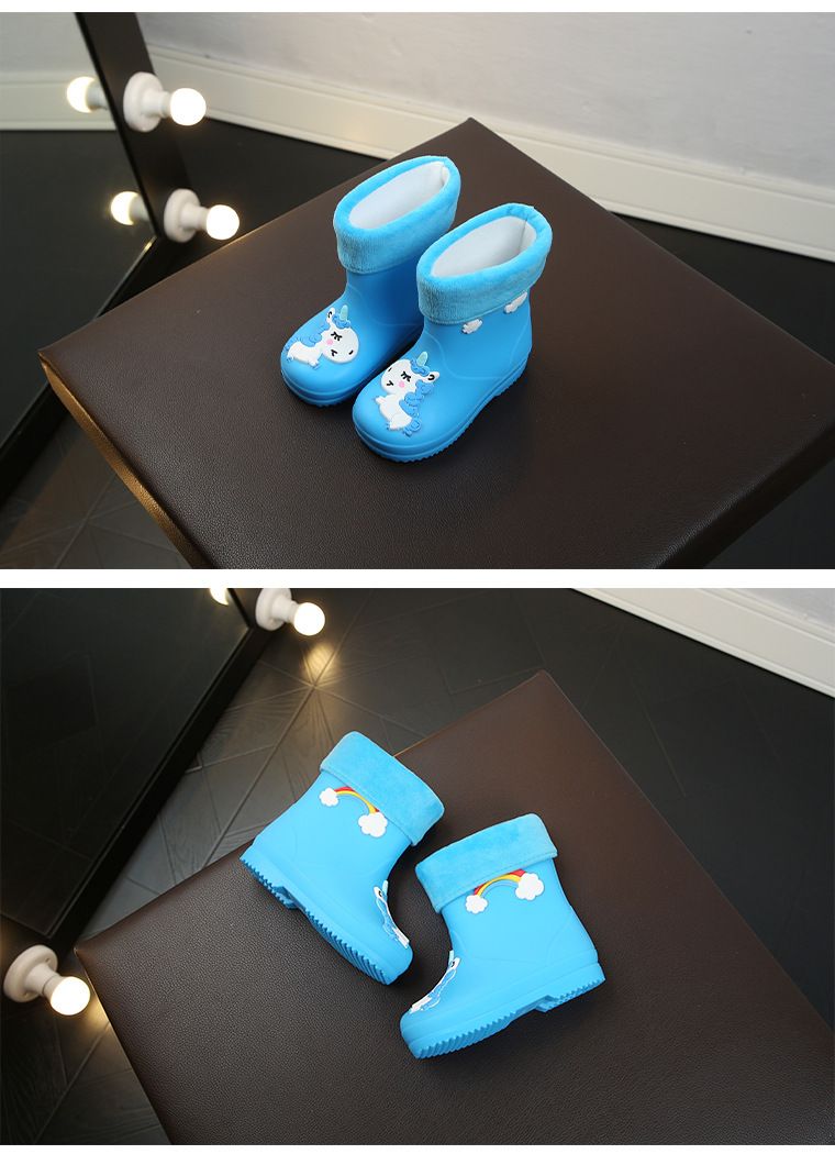 Neu Kinder Regen Stiefel Für Gummi Rain Jungen Baby Mädchen PVC Warme Kinder Wasserdichte Schuhe Modis_voghion.com