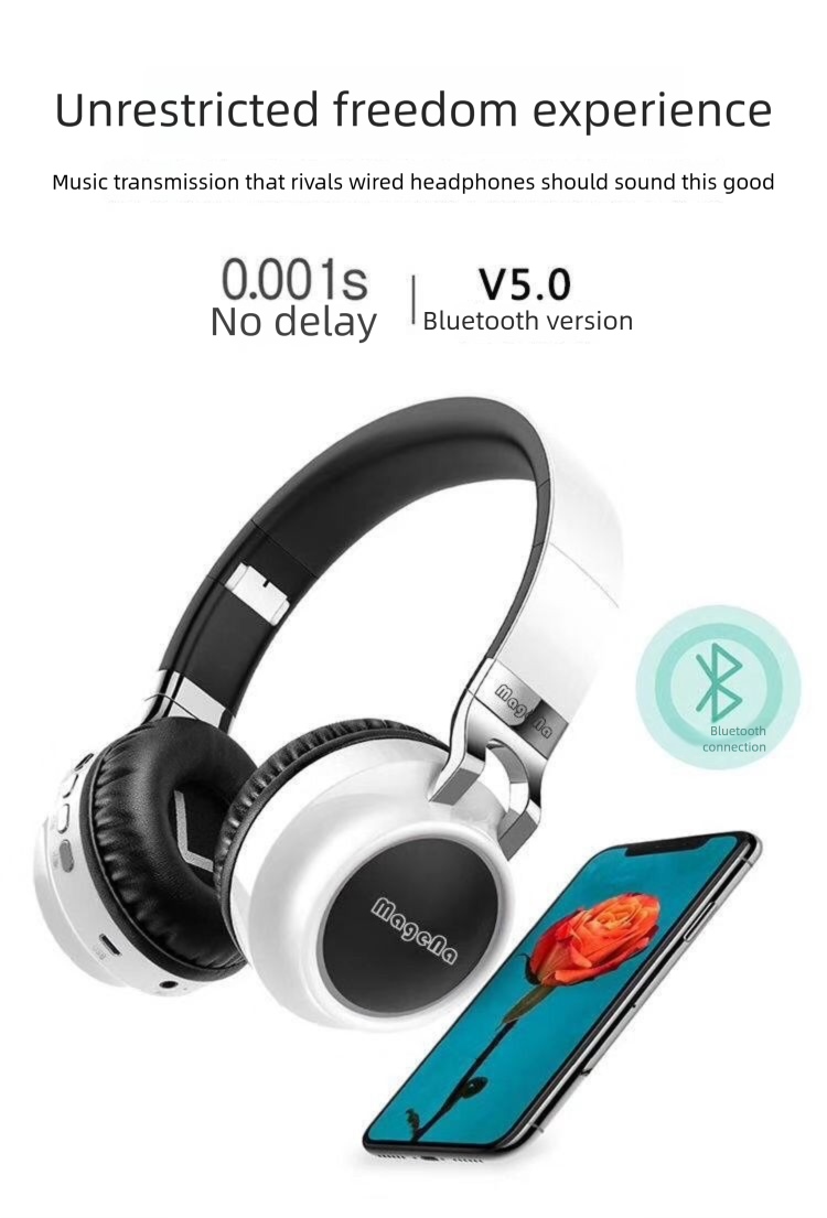 Wireless Bluetooth Headphones Over-Ear With Light Deep Bass Phones Computers, Universal For Sports, Music, And Gaming_voghion.com