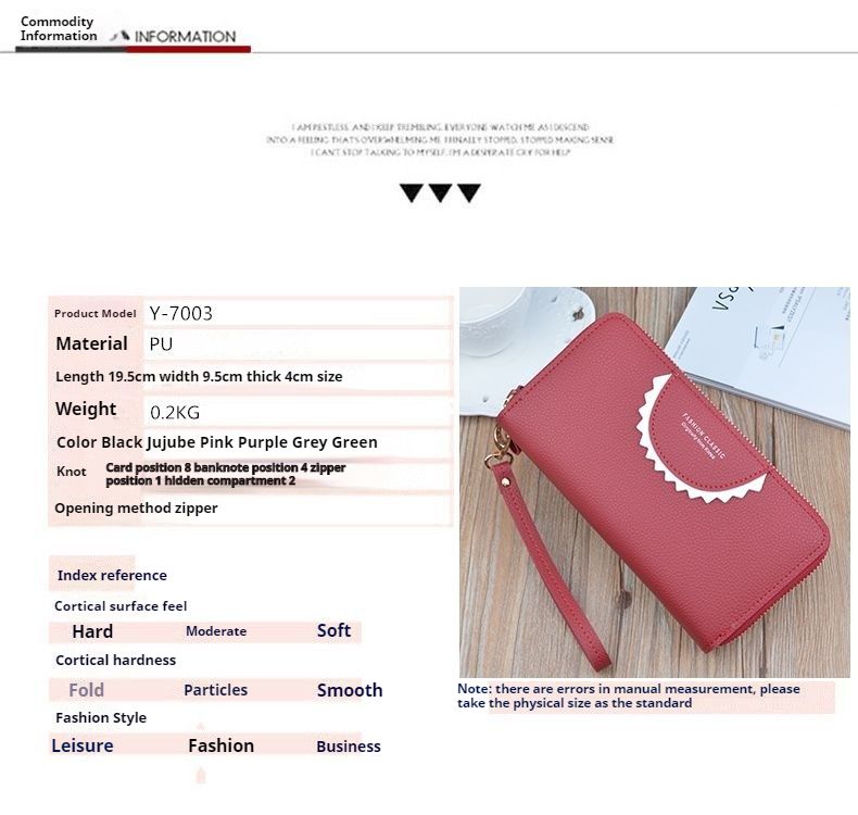 New Zipper Women's Long Handheld with Large Capacity Double Layer Wallet Fashion Mom Phone Bag_voghion.com
