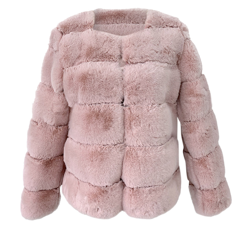 Damenbekleidung Damen-Ifur-Mantel Damenmantel Fuchspelz horizontales Spleißen Kunstpelz fertige Charge_voghion.com