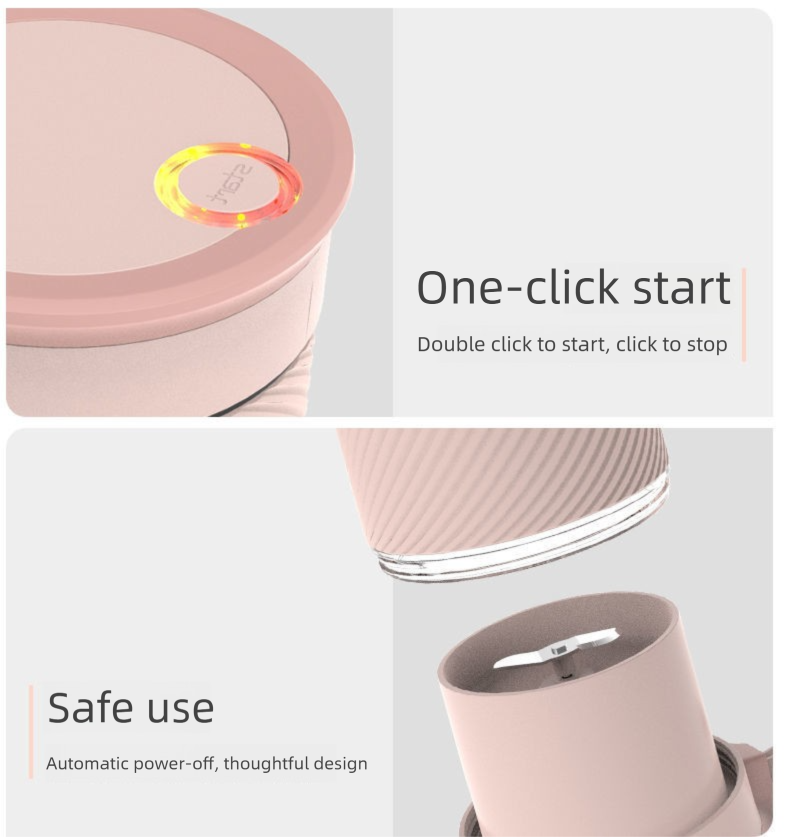 Lefansi Portable Mini Handheld Home Small Wireless Charging New Juicing With Lid Juice Cup Travel_voghion.com