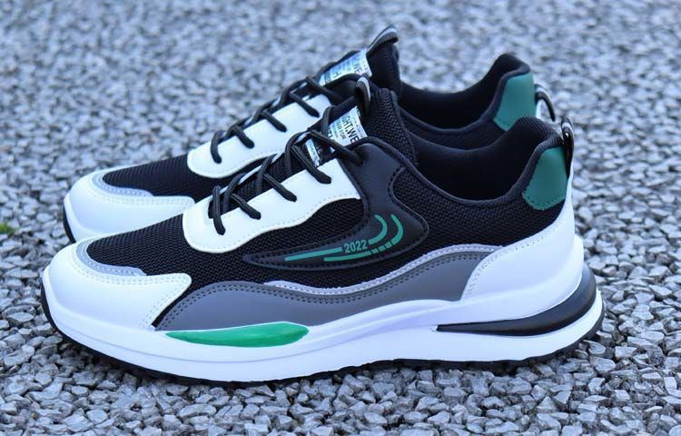 Spring Autumn New Large Size Sports And Leisure Mesh Breathable Black Men's Shoes_voghion.com