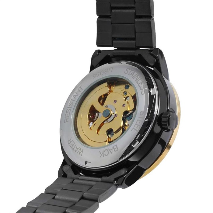 Fashion business leisure double-sided hollow dragon full automatic mechanical watch men's watch_voghion.com