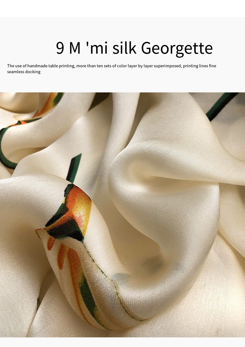 Designer-Seidenschal für Damen, leichter, luxuriöser langer Maulbeerseidenschal mit Sonnenschutz_voghion.com