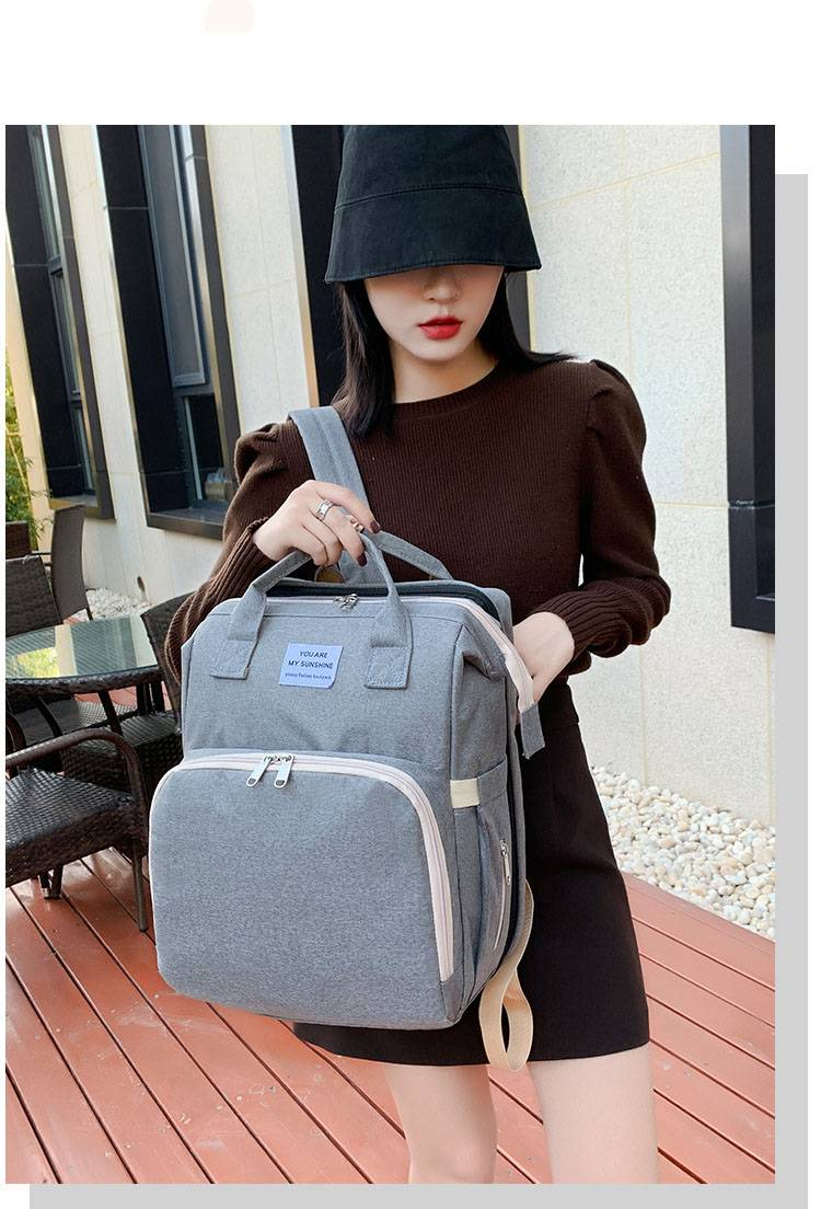 Diaper Bag Backpack, Multifunctional Baby Diaper Bag, Diaper Changing Station For Boys Girls, Large Capacity Travel Baby Bag For Mom Dad_voghion.com