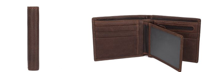 New Simple Retro Genuine Leather Wallet Multi Card Position Money Clip Horizontal Coin Pouch_voghion.com