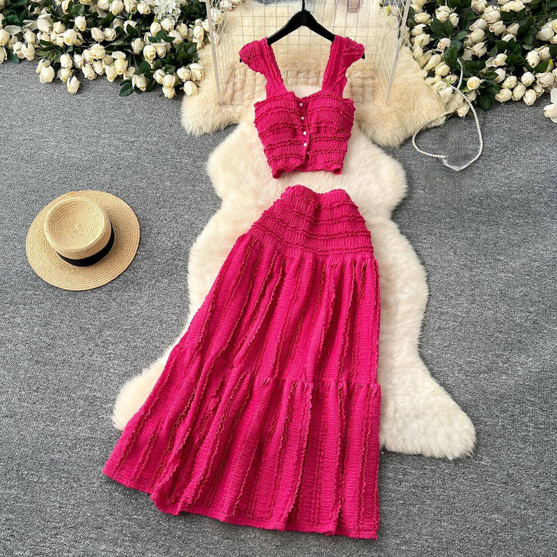 Îmbrăcăminte pentru femei Reducerea vârstei și răcoritoare în stil vacanță de primăvară și vară Top cu bretele cu mâneci scurte_voghion.com