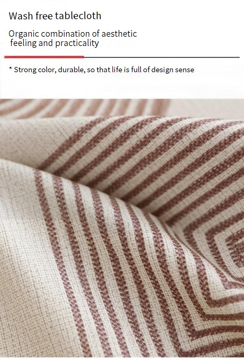 PVC Tablecloth - Waterproof & Heat-Resistant Dining Table Cover (Thickened Oil-Proof Wipe-Clean Rectangle Scandi Style)_voghion.com