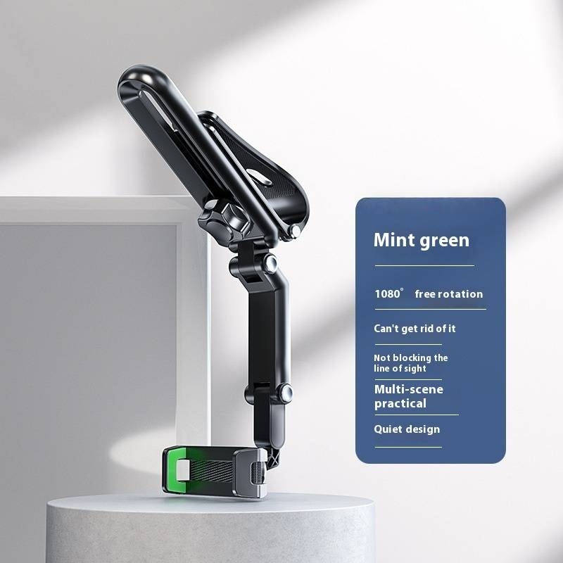 Universal Sun Visor Phone Mount For Car – Hands-Free GPS Navigation Holder, Clip-On Anti-Slip Car Phone Holder For All Vehicles (Grey/Green)_voghion.com