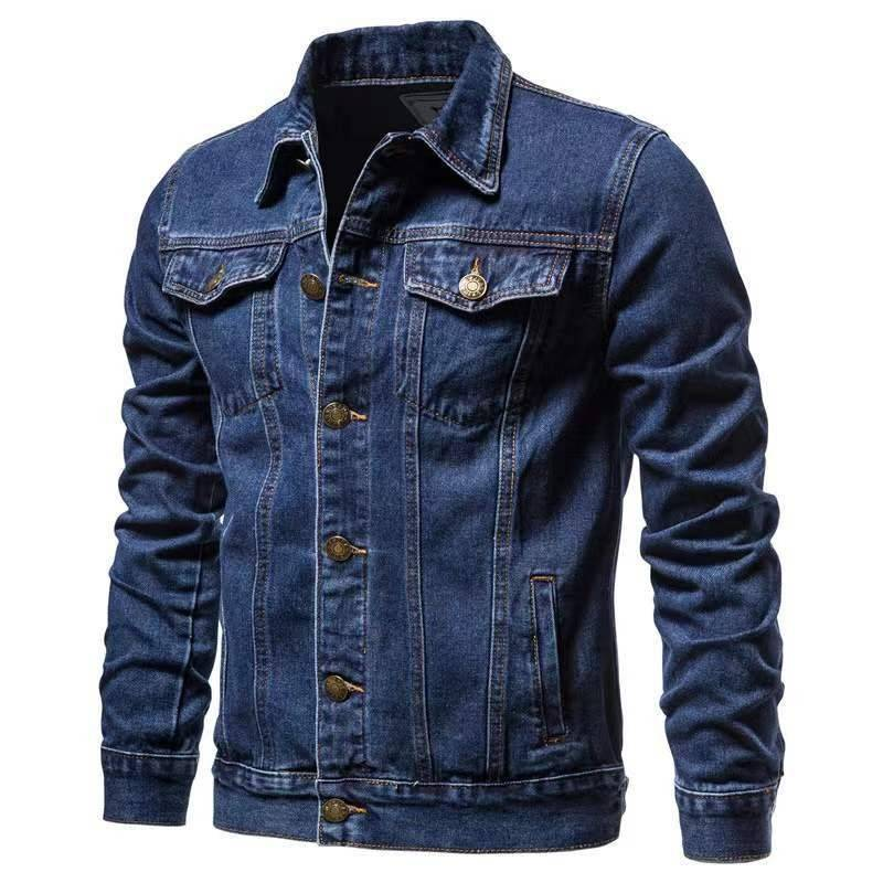Herren-Jeansjacke mit Blumendruck, locker sitzender, lässiger Langarm-Hemdmantel für Frühling und Herbst, trendiger Jugendmantel mit offener Vorderseite_voghion.com