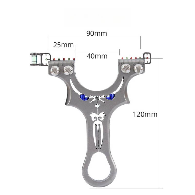 Stainless Steel Slingshot Silver Slingshot 14.5*8.5*4 Cm Suitable For Outdoor Competitions, Fitness Shooting, Hunting, Fishing (Slingshot Only)_voghion.com