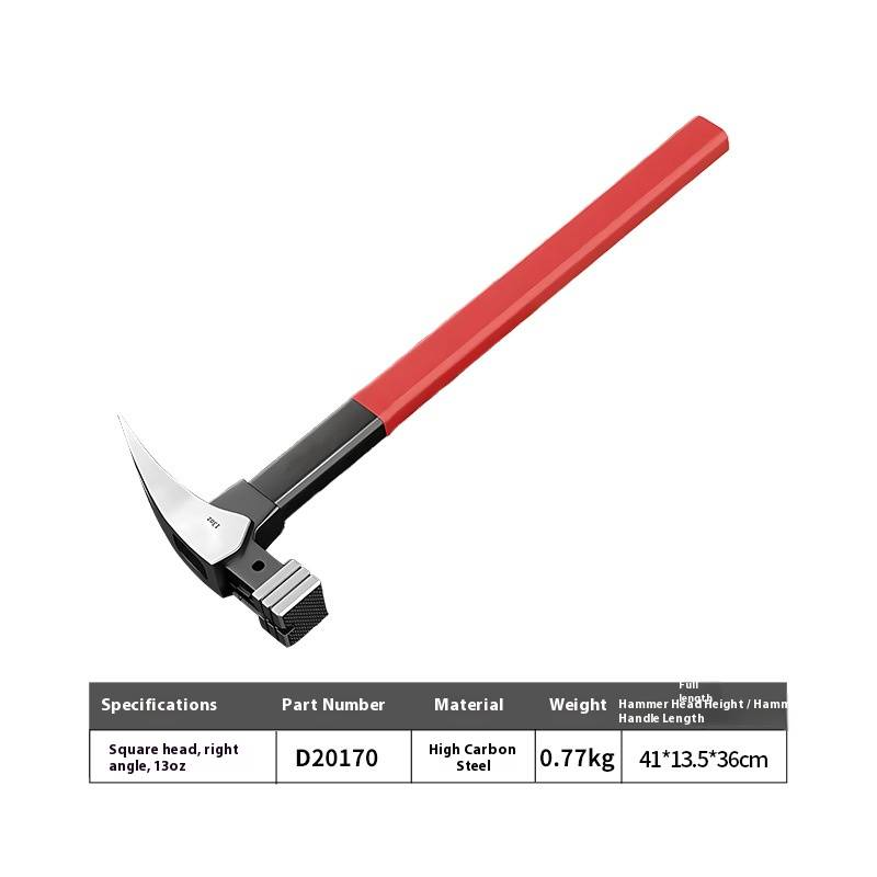 Scotty Insulated Handle Claw Hammer - Magnetic Multi-Purpose Nail Puller, High Carbon Steel Head, Durable Plastic Grip For Woodworking_voghion.com