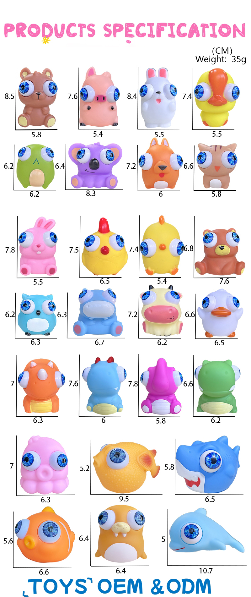 Animal Squeeze Toys With Pop Out Eyes Eye Popping Stress Relief Toy Balls Fun Fidget Gagdets For Kids Birthday Party Favors_voghion.com