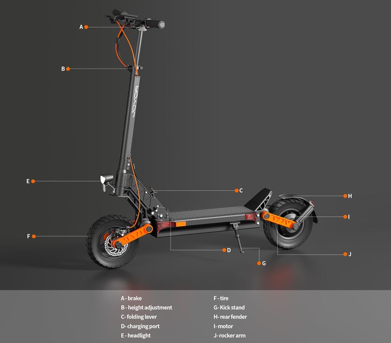 JOYOR S8 Electric Scooter 600W Motor 48V26AH Battery With Turn Signal E-Scooter Adult City Commuter Fold Travel Scooter 10 Inch_voghion.com
