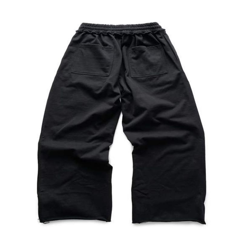 Pantaloni della tuta alla moda da donna/uomo 2026, con elastico in vita, stampa con lacci, larghi e gamba larga_voghion.com