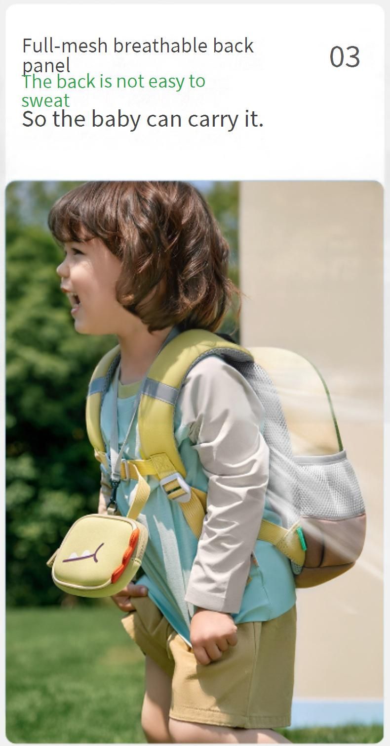 Zaino per bambini per la scuola materna - Zaino ultraleggero per la scuola materna e l'asilo con spallacci imbottiti traspiranti (design dinosauro/coniglio/squalo)_voghion.com