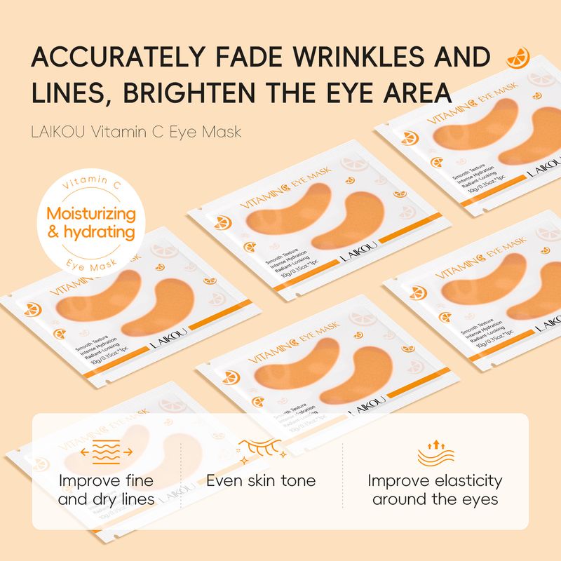 Scrubs & Lichaamsbehandelingen Vitamine C Oogmasker 10g Hydraterende Essentie Oogmasker Patch Masker Fabrikant FDA Huidverzorging_voghion.com