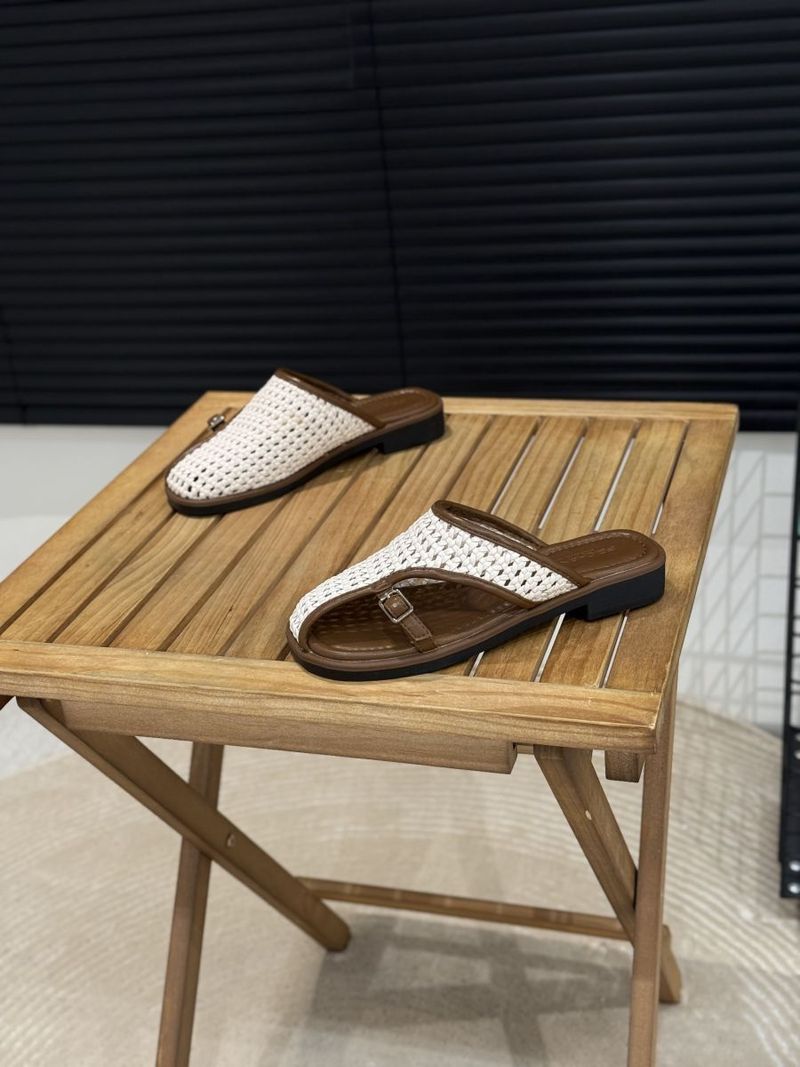 Pantofole a mezza altezza, alla moda, in tessuto coreano traforato, da donna, estate 2025, sandali comodi da spiaggia_voghion.com