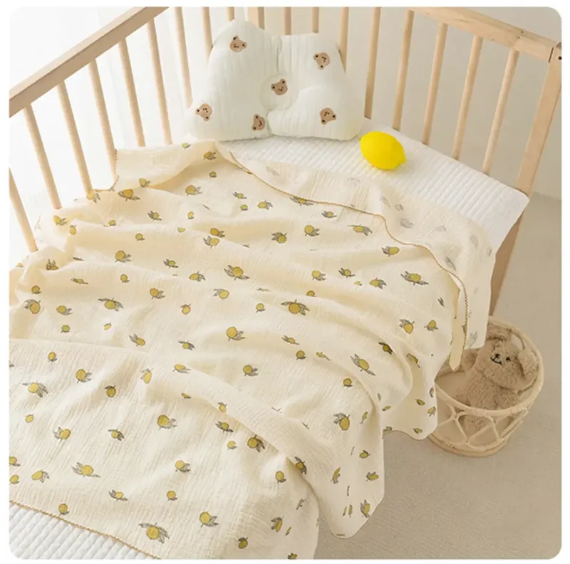 Newborn Muslin Blanket Baby Swaddle Summer Bedding Baby Stuff Thin Stroller Blanket Muslin Squares Receiving Blanket_voghion.com