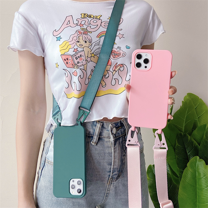 Crossbody Askı İpi samsung kılıfı Galaxy A52 A13 A53 A54 A14 A24 A34 A73 A33 A32 A12 A72 A51 A71 A22 A41 A21S Yumuşak Kapak_voghion.com
