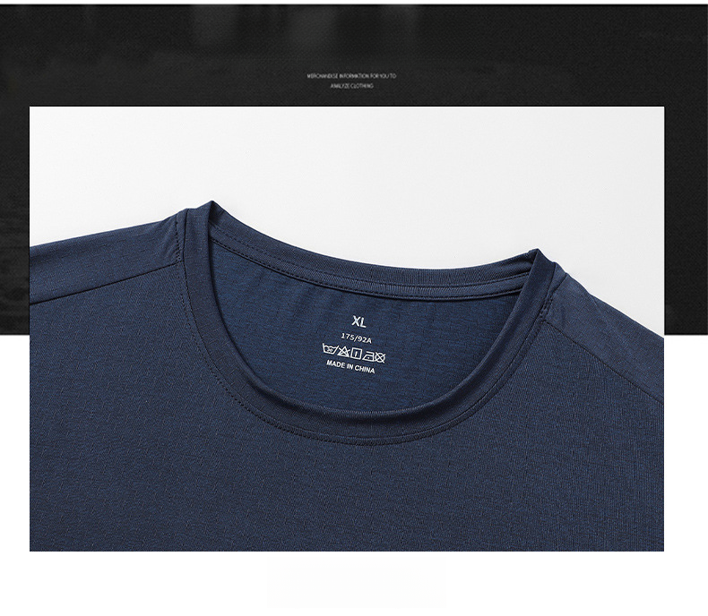 Men's T-shirt summer ice sports short sleeved t-shirt, fitness men's quick drying clothes, running breathable half sleeved casual men's clothing_voghion.com
