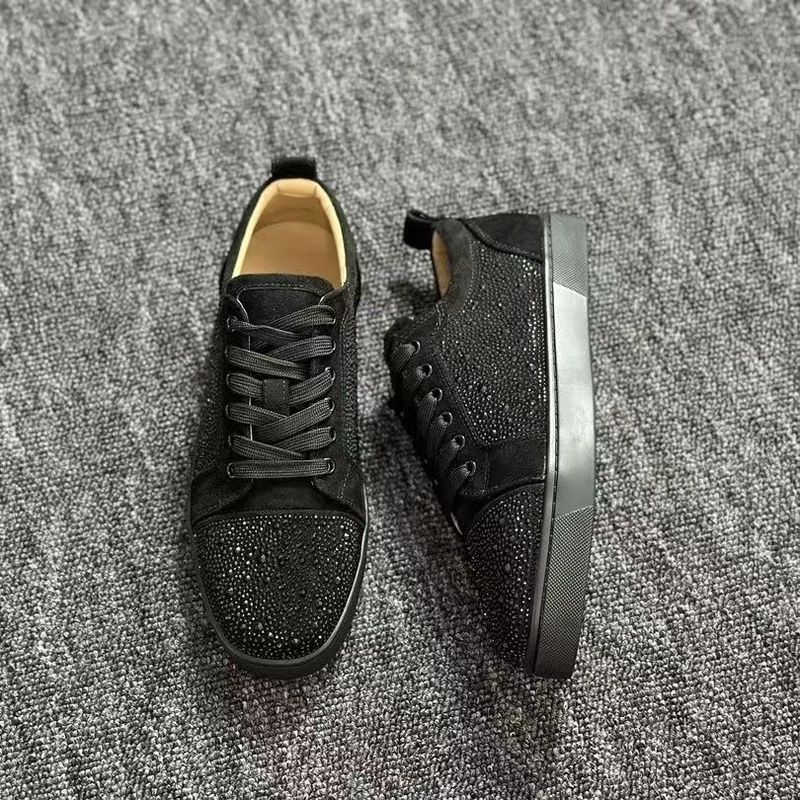 Dia Casual Men's Breathable Leather Sewn Black Fashion Comfortable Low-top Shoes_voghion.com