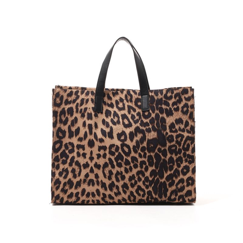 Cow Print Plush Tote Bag Women's Retro Leopard Print Plush Tote Bag Shoulder Bag Messenger Bag_voghion.com
