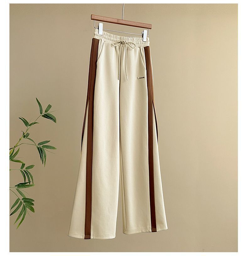 Ensemble de détente surdimensionné à blocs de couleurs – Veste à épaules tombantes tendance et pantalon large (S-XXL) – Esthétique streetwear nippo-coréenne_voghion.com