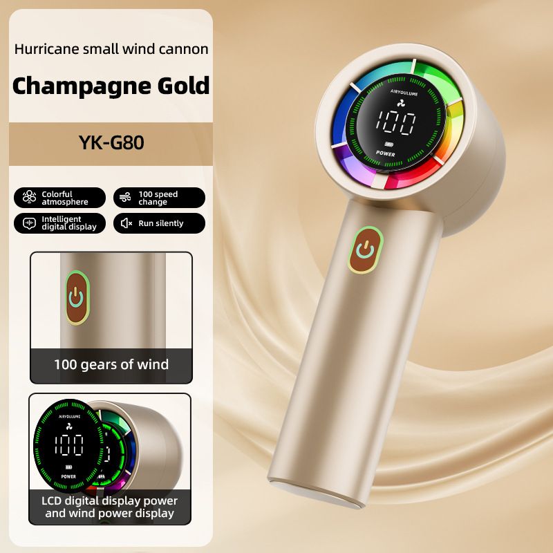 2025 New High-Speed Cooling Handheld USB Rechargeable Brushless Mini Portable Fan_voghion.com