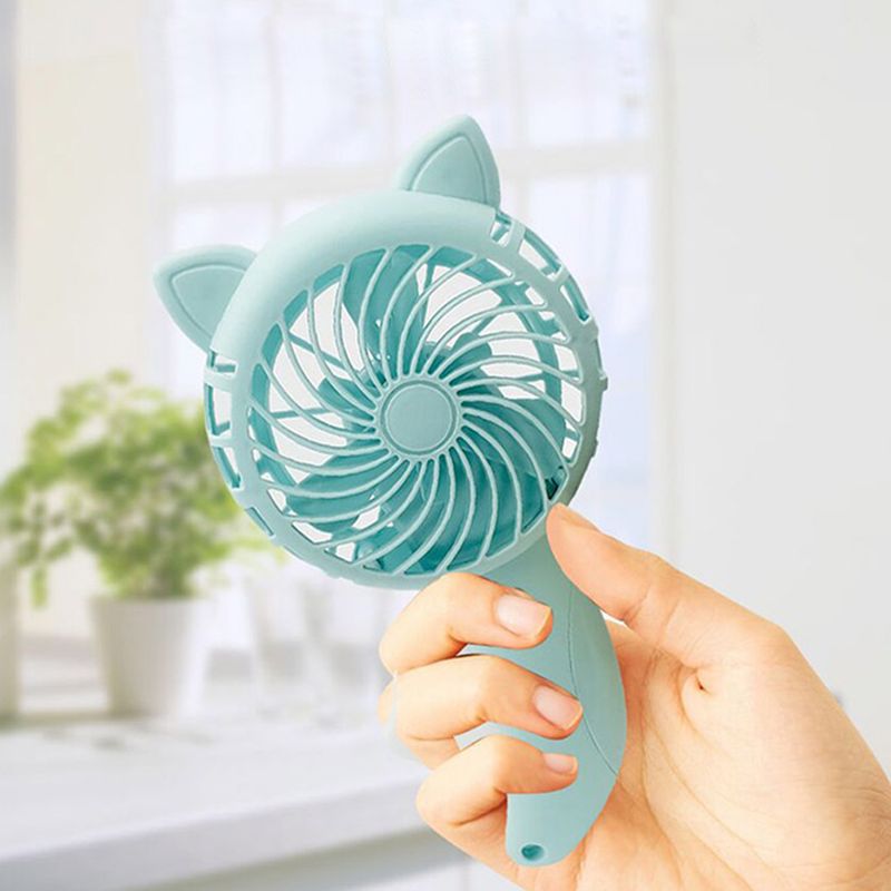 Handheld Mini Portable Hand Pressure Fan Without Battery Household Cute Cooling Cartoon Handheld Fan_voghion.com