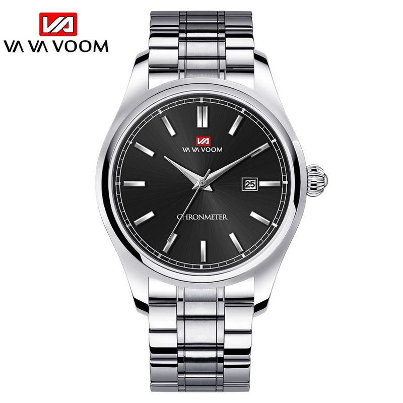 Trendy Minimalist Blue Strap For Men Business Casual Calendar Quartz Watch_voghion.com