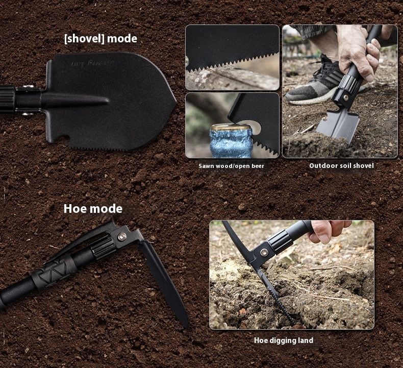Chang Mini Engineer Multi functional Folding Outdoor Shovel in Hand with shovel_voghion.com