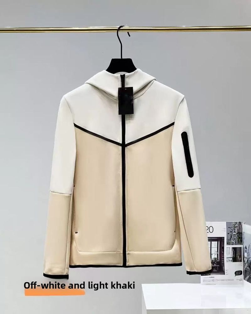 2024 Spring And Autumn Casual Sports Cotton Air Layer Hooded Zipper Cardigan Men's Jacket 490 Coat_voghion.com