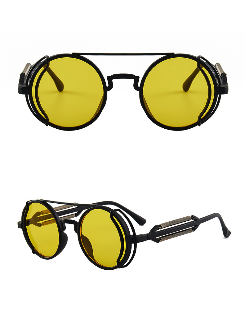 Unisex Cyberpunk Trend Retro Sonnenbrillen Runde Sonnenbrillen_voghion.com