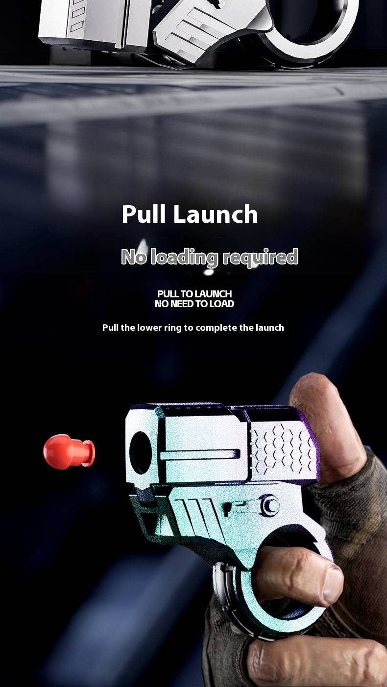 Zabawkowy pistolet Agent Złoty palec Zabawka pistolet Wyrzut łuski Technologia stopu cynku Dekompresyjny model zabawki_voghion.com