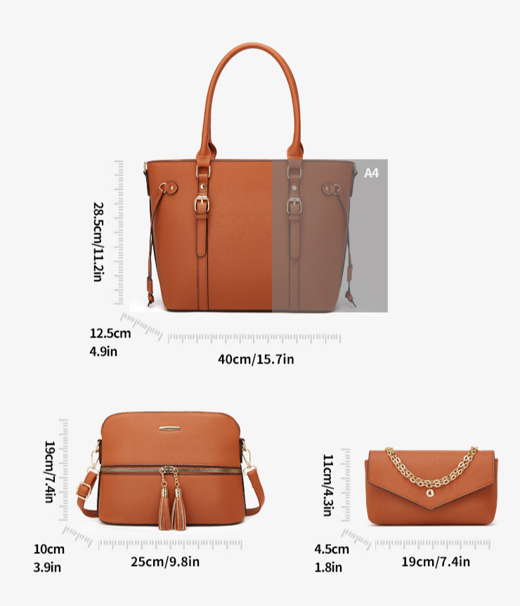 Sieviešu Simple Trend Fashion Viss atbilst sieviešu somas trīsdaļīgs komplekts_voghion.com