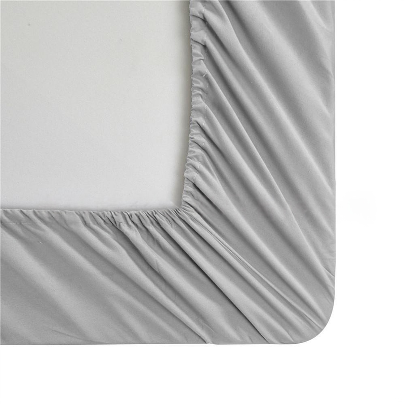 Soft Fiber Solid Color Sanded Bed Sheet Mattress Protector Fitted Sheet_voghion.com