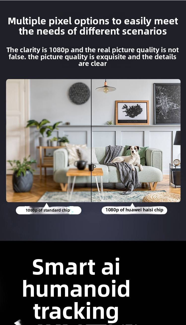 Solar Wireless Security Camera - 360° Panoramic View With AI Motion Detection (No Blind Spots Night Vision Mobile Remote Viewing IP66 Weatherproof)_voghion.com