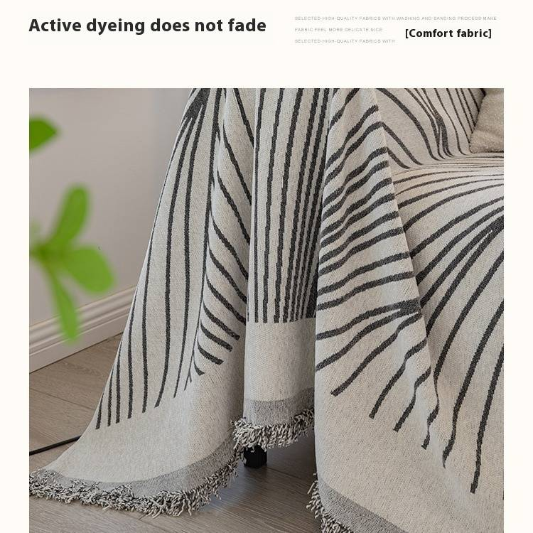 Chenille-Sofabezug mit Streifendesign – weicher, strapazierfähiger und stilvoller Schutz für Sofas, Sofagarnituren und Zweisitzer – modernes minimalistisches Wohndekor_voghion.com