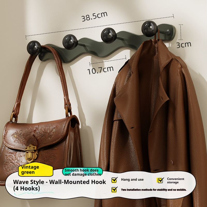 Ganchos de pared sin taladro: ahorra espacio en la puerta y la pared para abrigos, sombreros y bolsos (varios estilos y opciones de ganchos, hierro resistente a la oxidación)_voghion.com