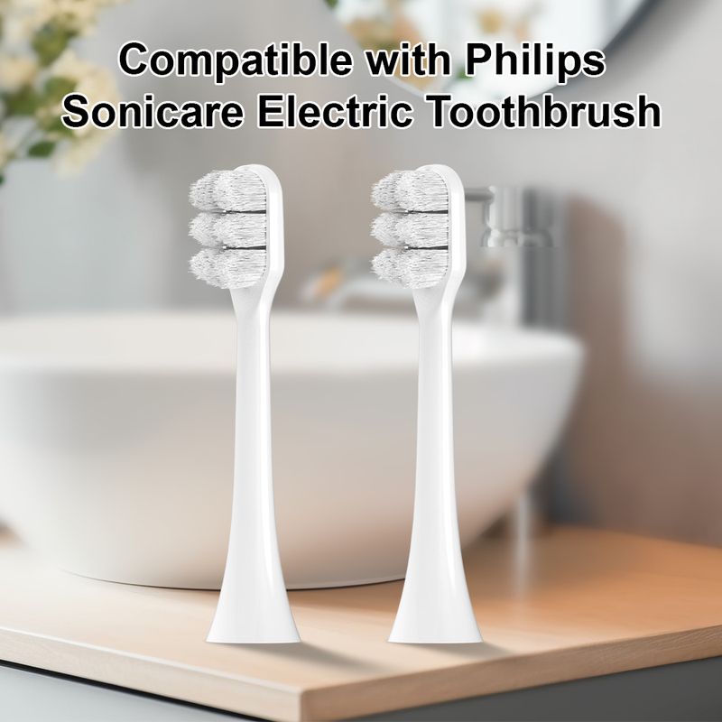 8 Pcs Ultra Soft Toothbrush Heads Compatible With Philips Sonicare Electric Toothbrush, Professional Replacement Brush Head For Sensitive Teeth & Gums_voghion.com