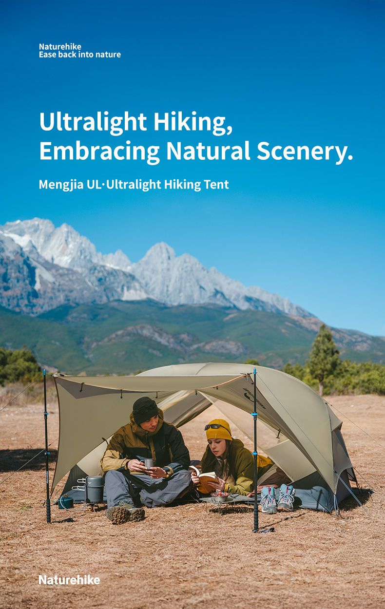 Tenda Mongar UL 2 per 2 persone, tenda da campeggio ultraleggera 20D, tenda da viaggio impermeabile, tenda da campeggio per escursionismo e sopravvivenza all'aperto_voghion.com