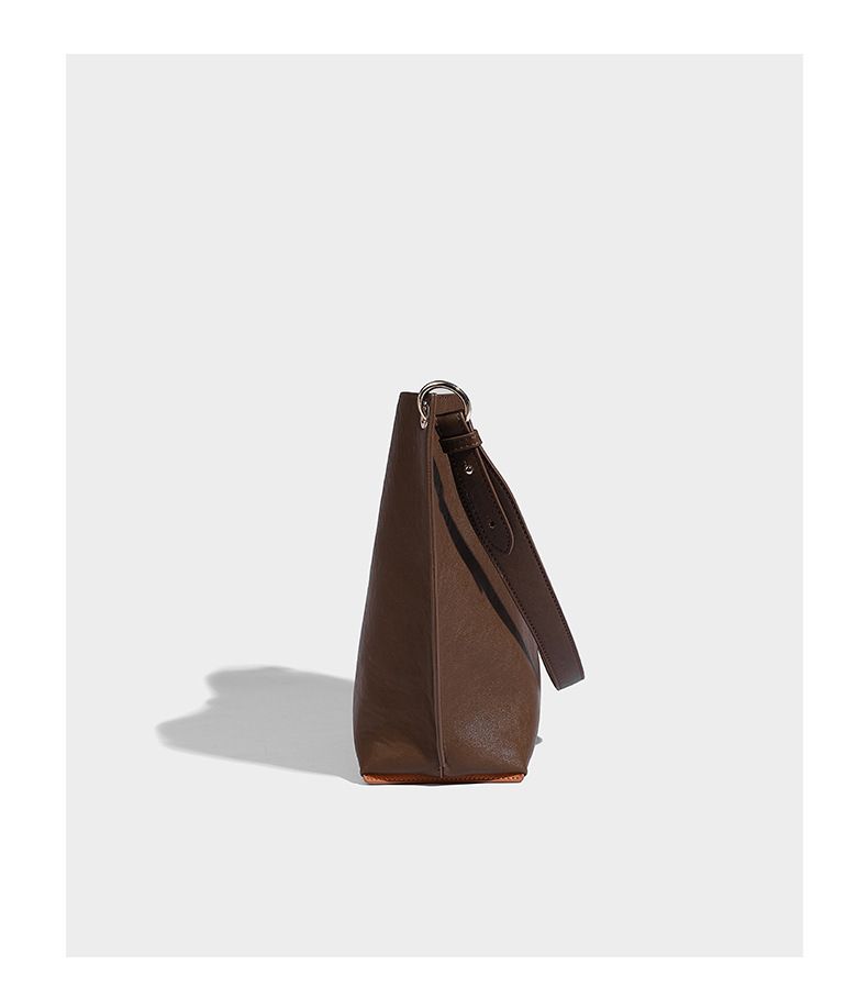 Borsa a secchiello Tote, grande capacità per pendolari, spalla singola con cucitura diagonale incrociata, viaggio per impiegati_voghion.com