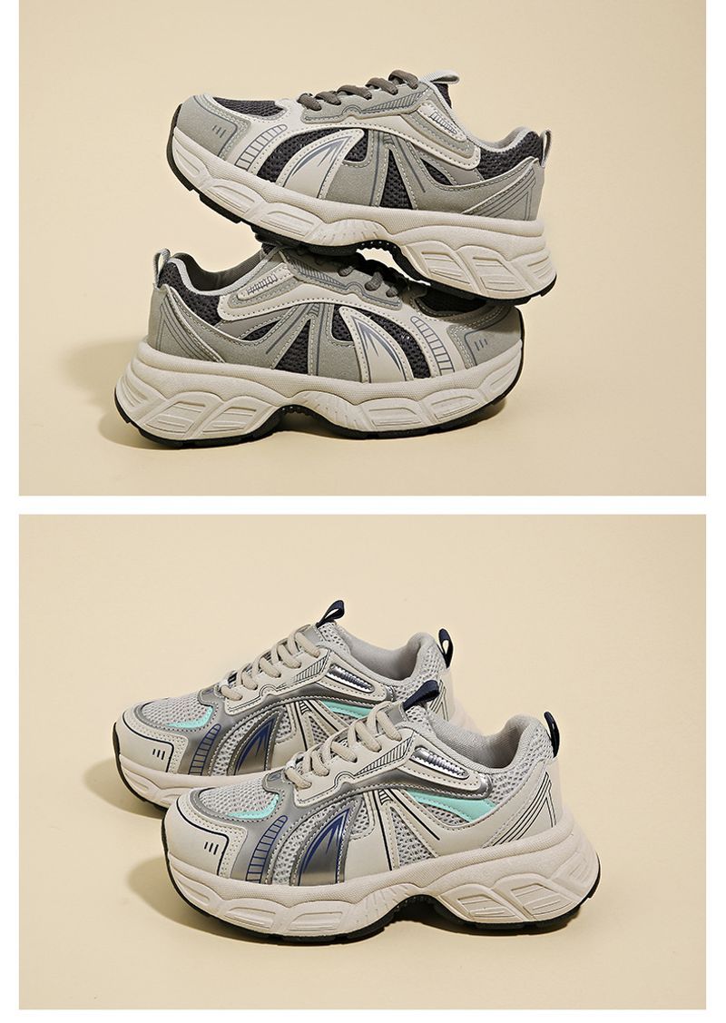 New Dad Women Spring Student Sports Running Casual Shoes Thick Bottom Heightening_voghion.com